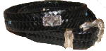 Black Braided Ladies Leather Belts with AB Crystal accent  by SSM Belts