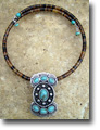 Turquoise Butterfly Concho Necklace